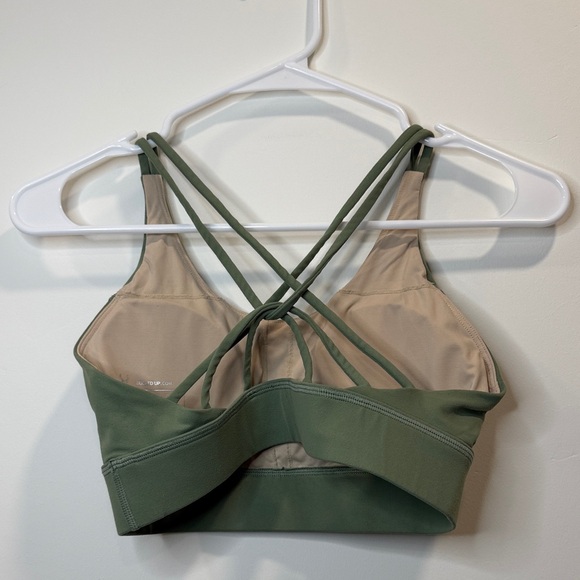 Olive Green Sports Bra Bucked Up - Picture 3 of 3
